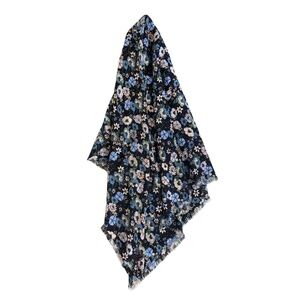 Tory Burch Blossom Ditsy Wool Herringbone Scarf